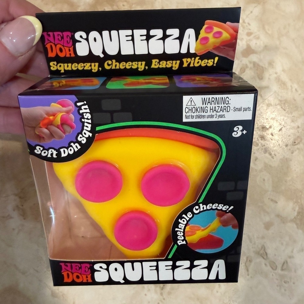 NeeDoh Squeezza Pizza Nee Doh Squishy Sensory Fidget Toy Stress Relief NEW - Picture 4 of 5